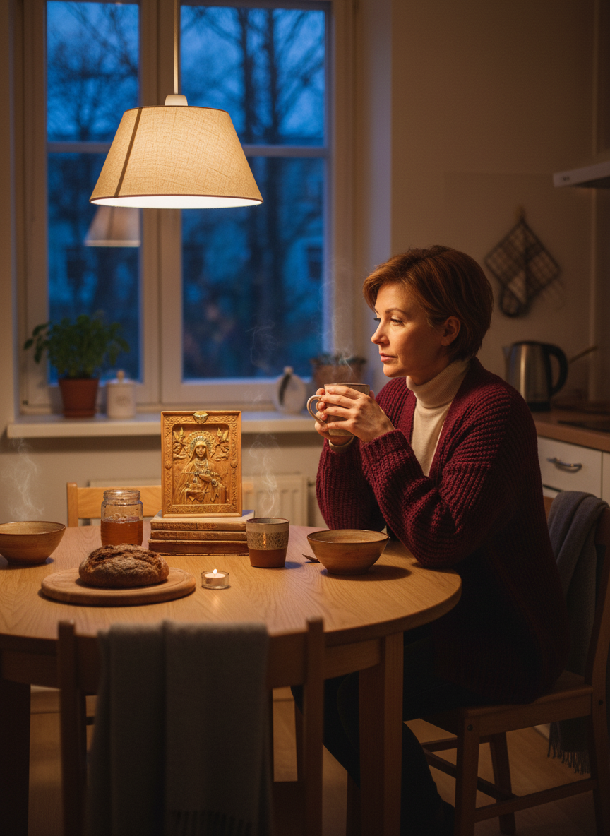 Резная икона из дерева Ангелина Сербская. Узнайте, где купить икону для вашего дома.