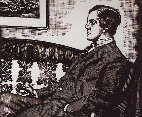 Борис Кустодиев Портрет П.Л.Капицы (фрагмент)