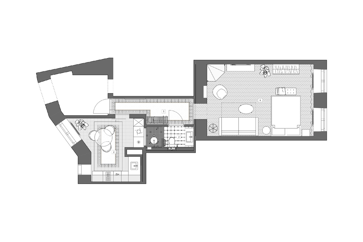 Планировочное решение и расстановка мебели