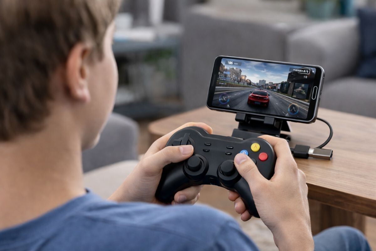 При помощи этой функции к телефону можно подсоединить даже геймпад. Источник: нейросеть📷
