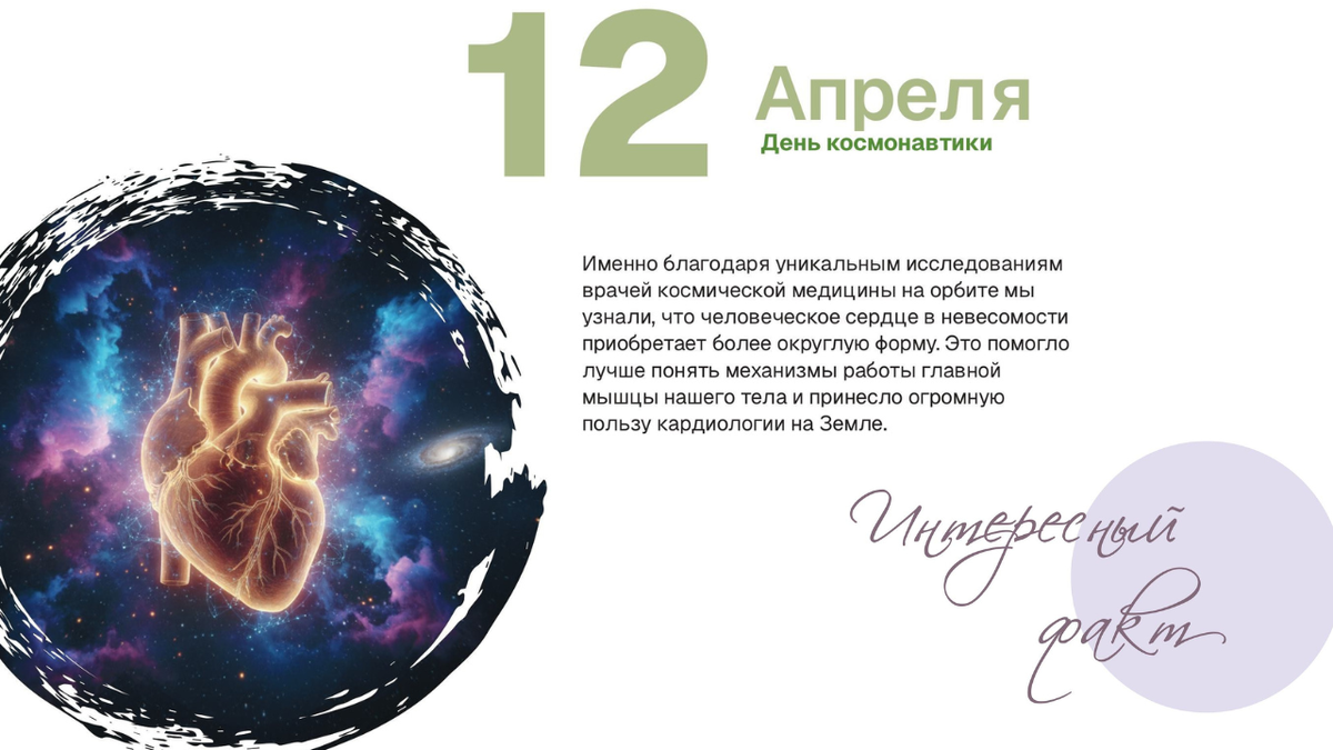 12 апреля - День космонавтики (проект "Вокрег медицины за 365 дней")