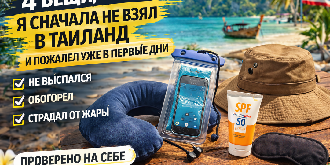 4 вещи, которые я сначала не взял в Таиланд — и пожалел уже в первые дни