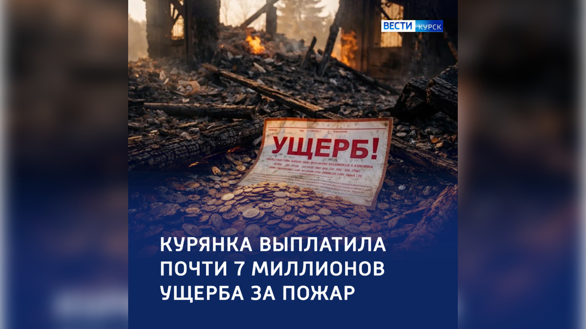    Курянка выплатила почти 7 миллионов ущерба за пожар