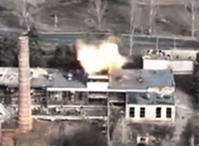    Удар по ВСУ под Константиновкой. Фото: кадр видео