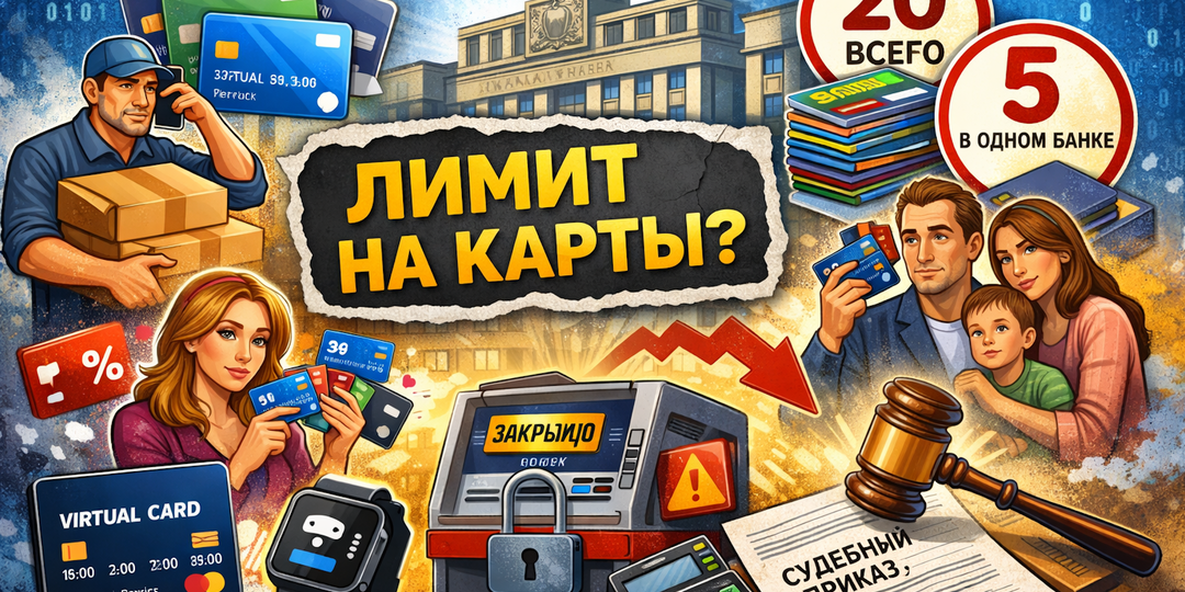 Россиянам хотят ограничить число банковских карт