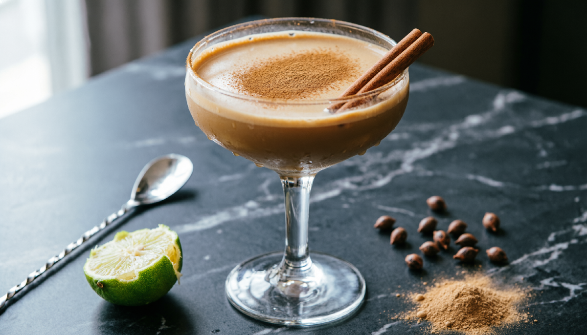 Белый русский с миндальным ликёром и корицей