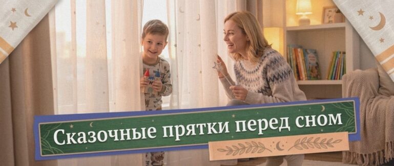    Иллюстрация к материалу: Вечерние игры: Сказочные прятки для развития фантазии и крепкого сна