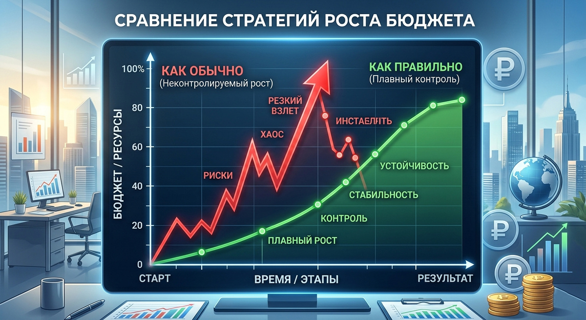Графики роста бюджета 