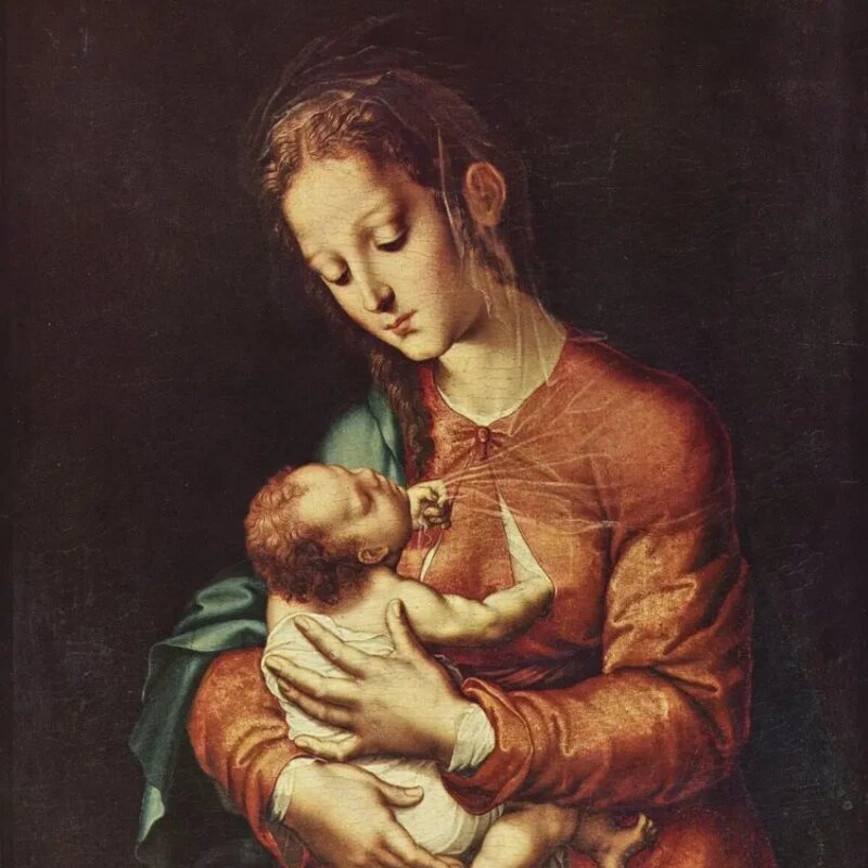 Мария с младенцем. 1570, 64×84 см. Источник: https://muzei-mira.com/