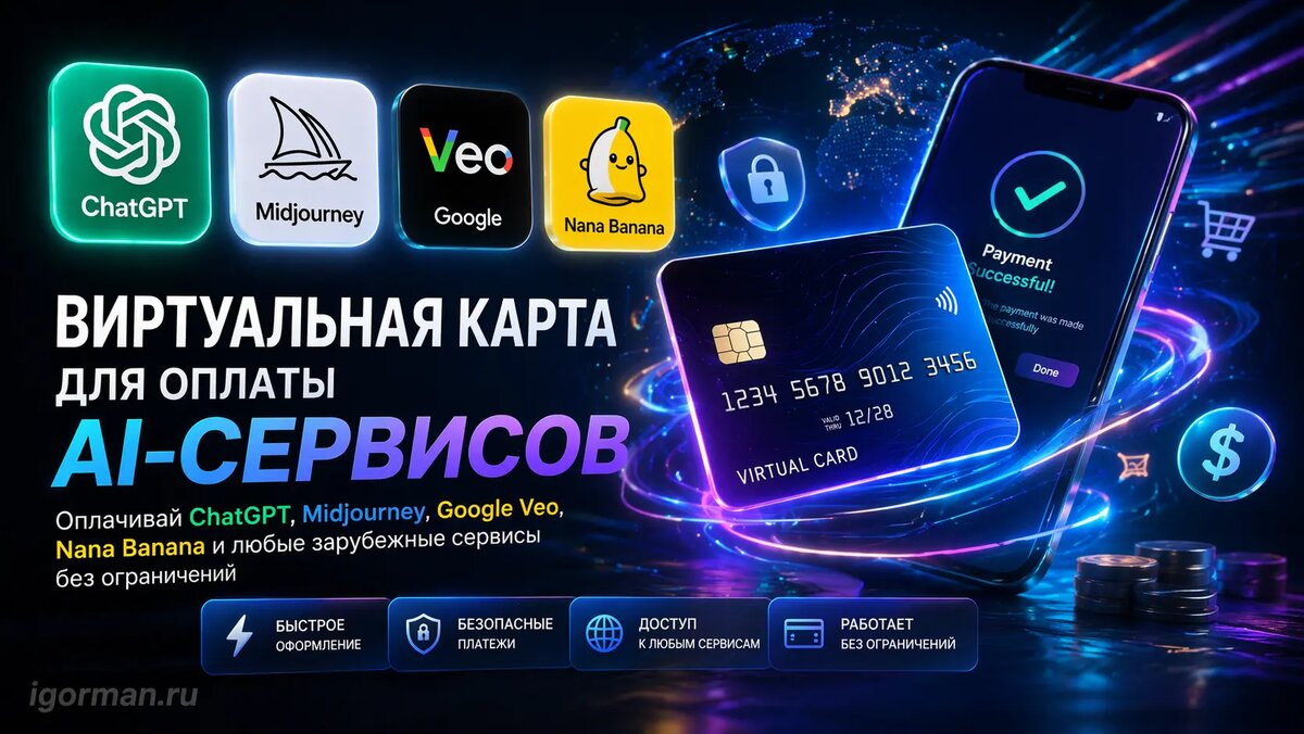 Как оплачивать ChatGPT, Midjourney и другие AI-сервисы из РФ в 2026 году