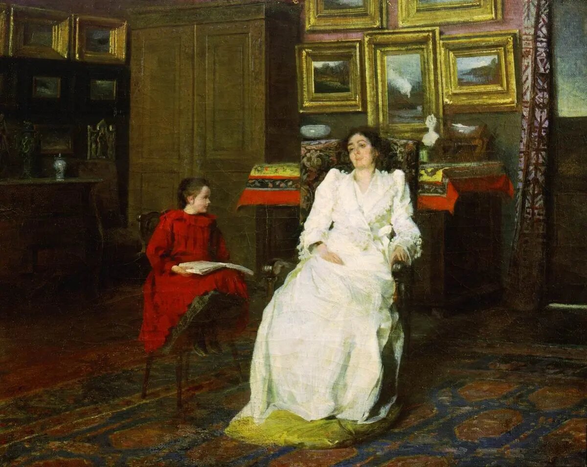 В комнатах - Василий Максимович Максимов. Холст, масло. 42 x 53,5 см. Источник: https://muzei-mira.com/
