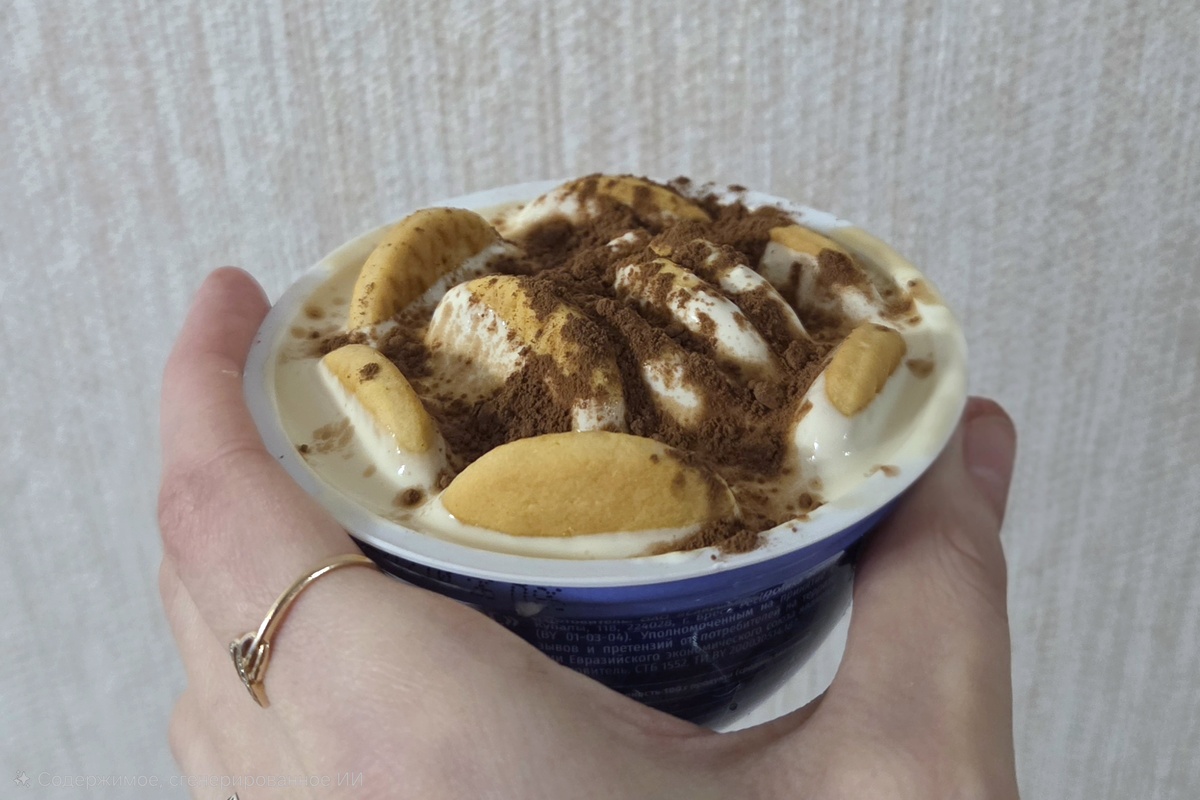 Вот он - страшный сон итальянцев. Шутка. Для домашнего десерта вид вполне сносный.