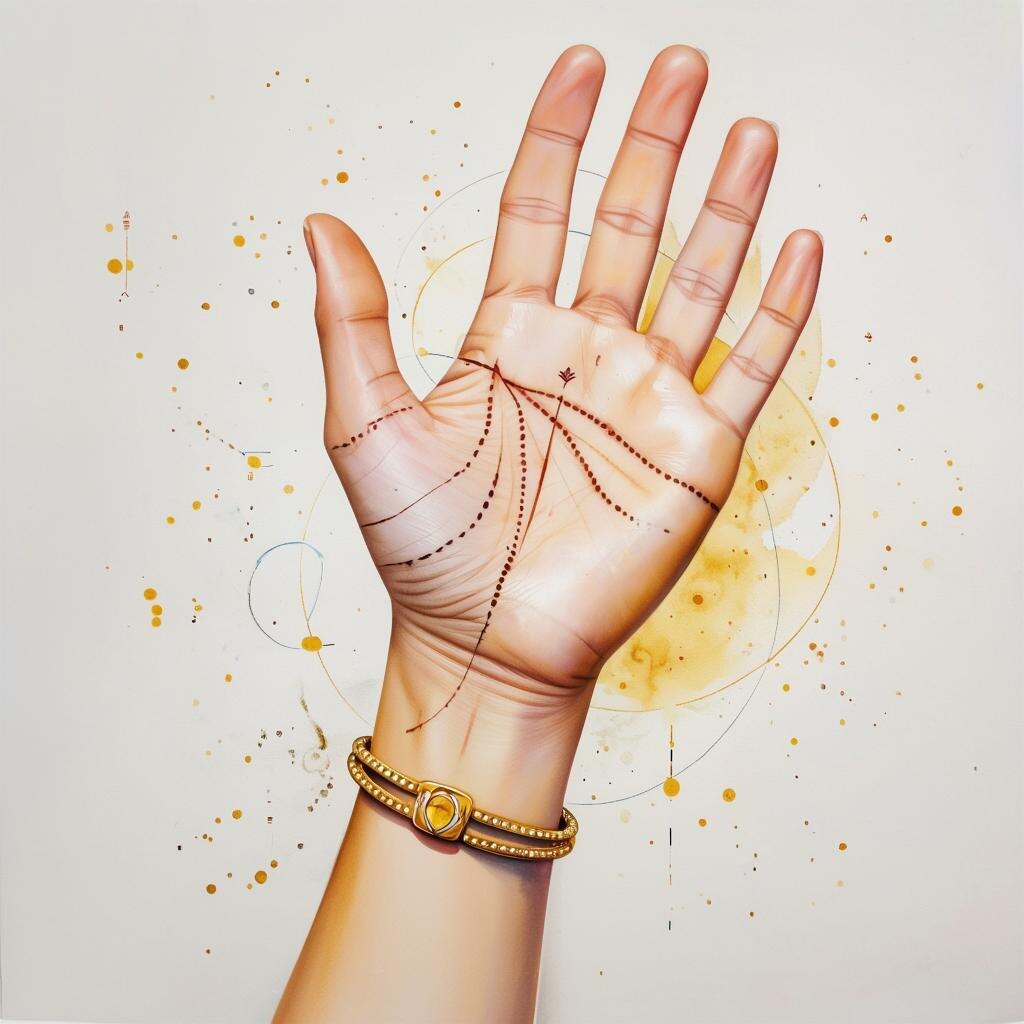 Хиромантия. Иллюстрация сгенерирована нейросетью