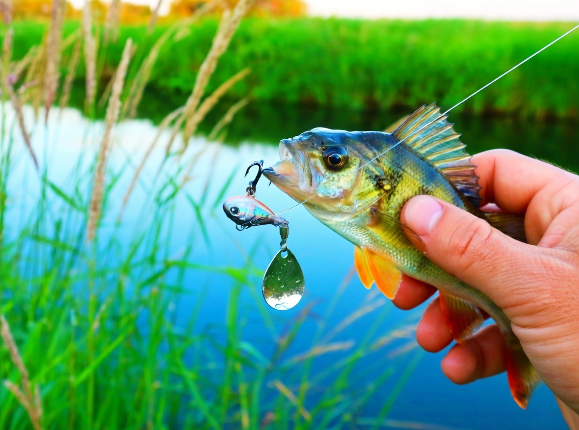 Тейл-спиннеры отлично ловят окуней