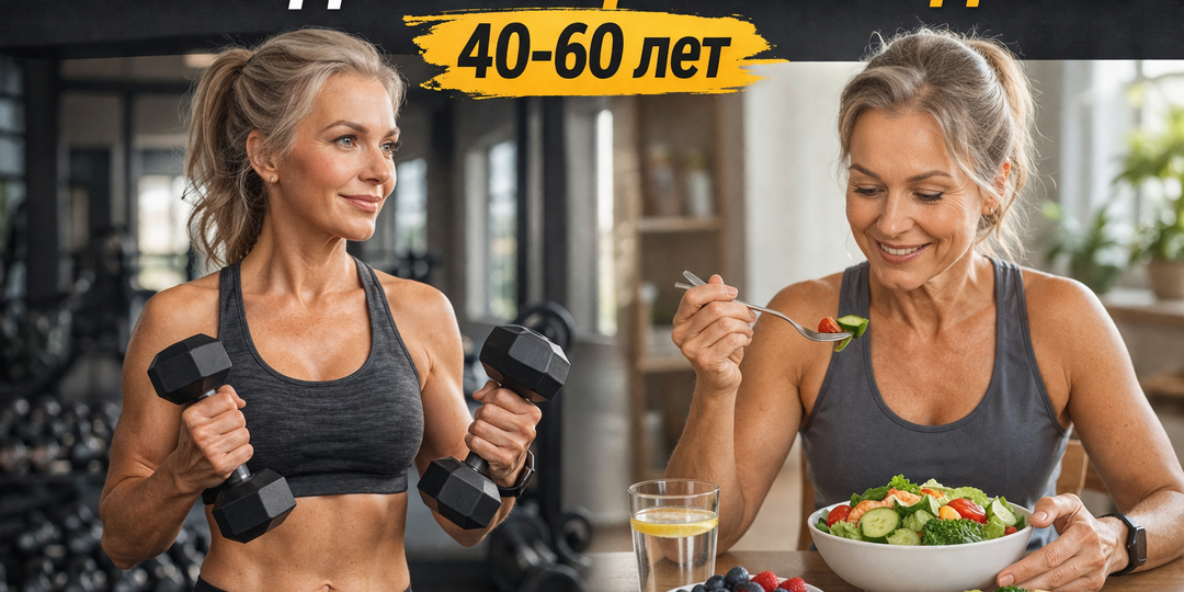Меню для девушки 40-60 лет для красивого спортивного тела