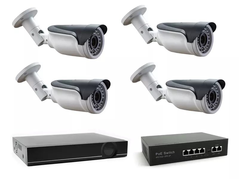Готовый комплект видеонаблюдения для дома на 4 камеры