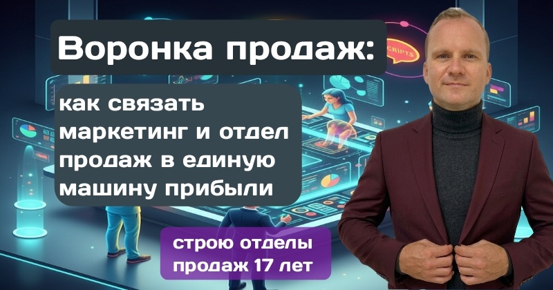Андрей Логинов, эксперт по системным продажам. Маркетинг и продажи работают как единый механизм воронки, превращая трафик в прибыль без потерь на этапах.