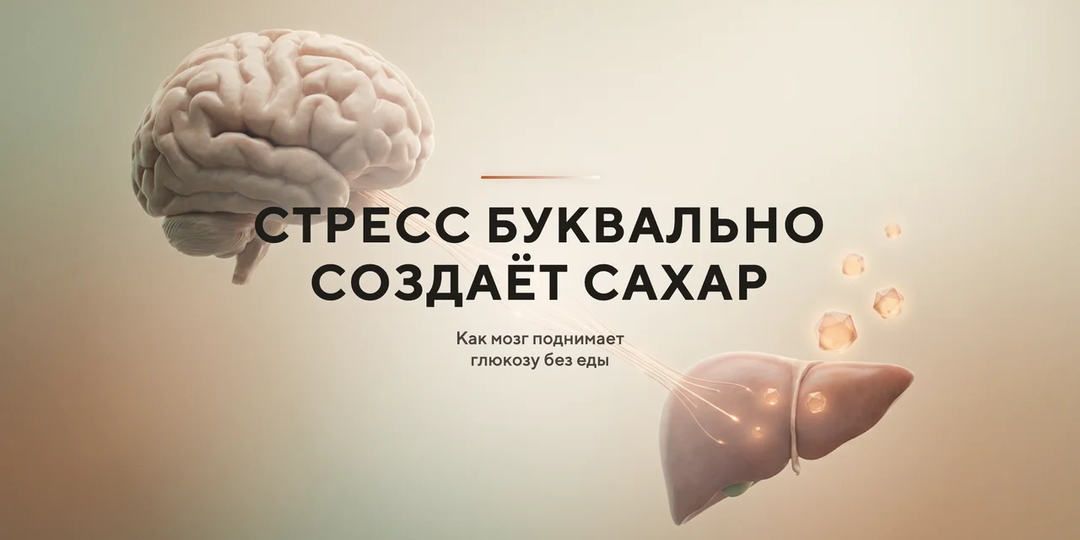 Стресс буквально создаёт сахар — даже если вы ничего не ели