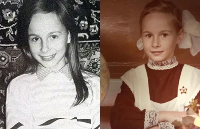 Саша Зверева в детстве.