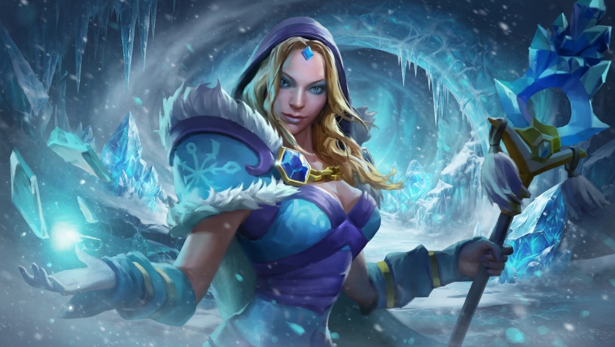 Описание: Рилай, которая способна контролировать лёд и призывать замёрзшие глыбы. Под руководством древнего мага льда она постигла контроль над своей магией в пещере на вершине ледника Голубого сердца.