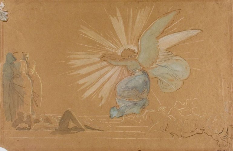 Ангел отваливает камень от двери гроба. Александр Иванов. Конец 1840-х – 1858
Из собрания Третьяковской галереи