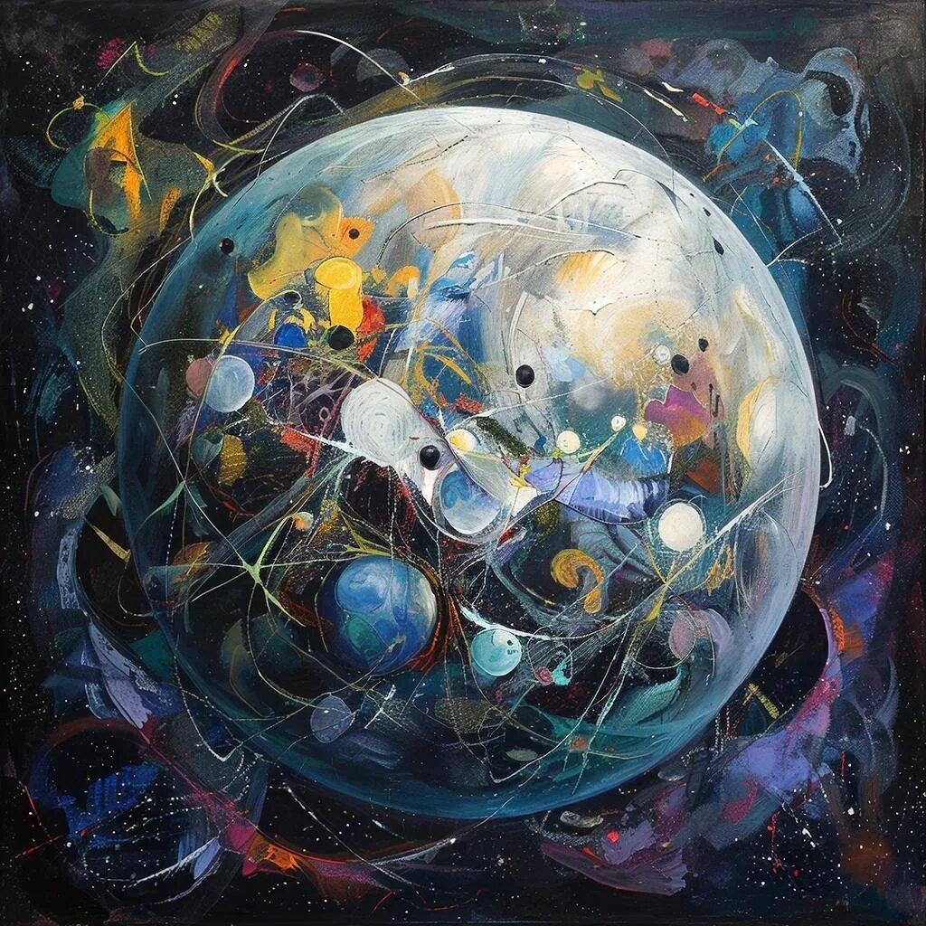 Планета. Иллюстрация сгенерирована нейросетью