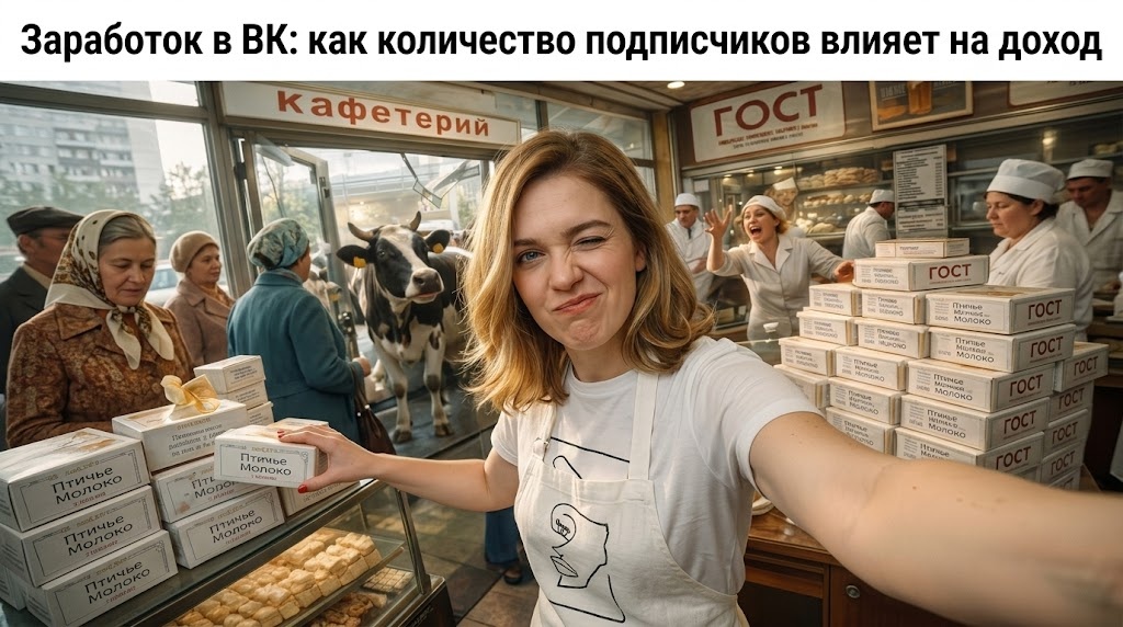    Зависимость дохода от числа подписчиков в ВК admin