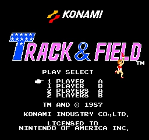 Заставка игры Track & Field (скриншот)