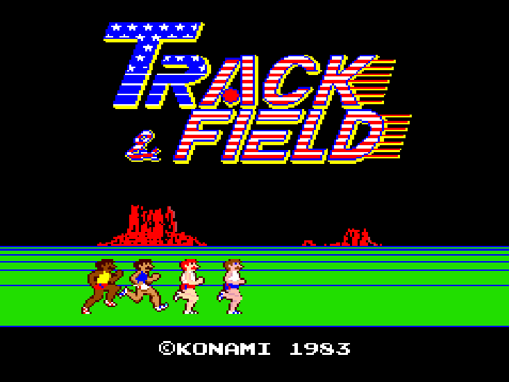 Track & Field, аркадная версия: заставка (скриншот)
