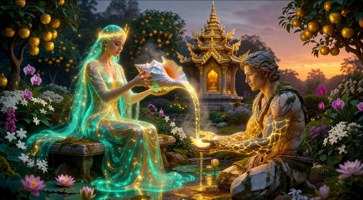 Живой, пульсирующей энергией в паре является женщина.