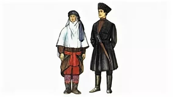 Аварцы в национальных костюмах.