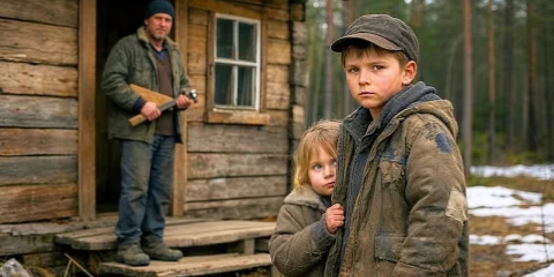 Мальчик и девочка в растрепанной одежде вышли к лесному дому. А там их встретил Степан. И это изменило их судьбу навсегда