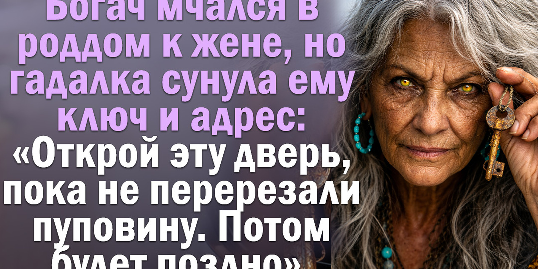 Богач мчался в роддом к жене, но гадалка сунула ему ключ и адрес: «Открой эту дверь, пока не перерезали пуповину. Потом будет поздно»