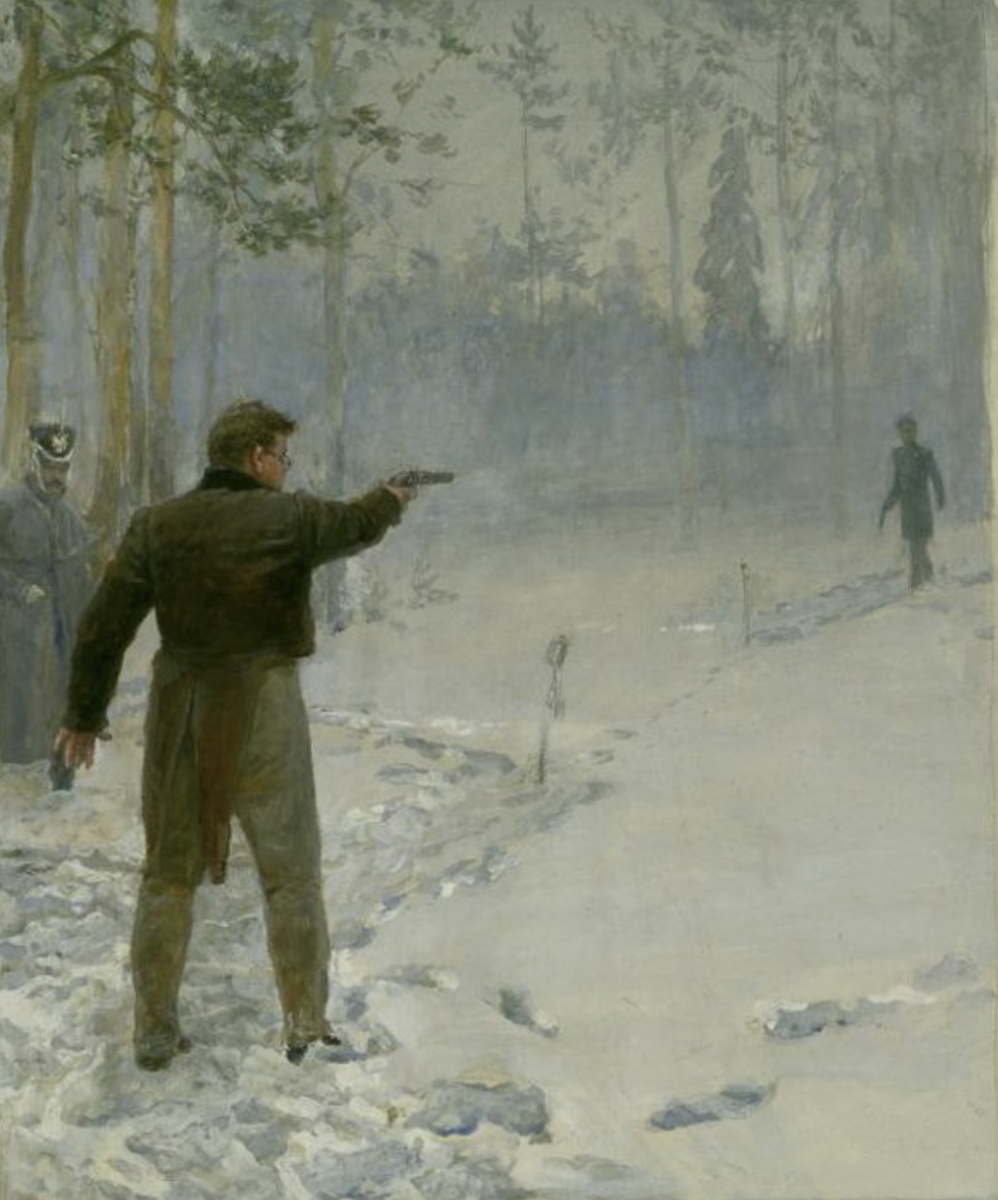 В.А. Серов «Дуэль Пьера с Долоховым». 1952 г. Государственный музей-заповедник Л.Н. Толстого