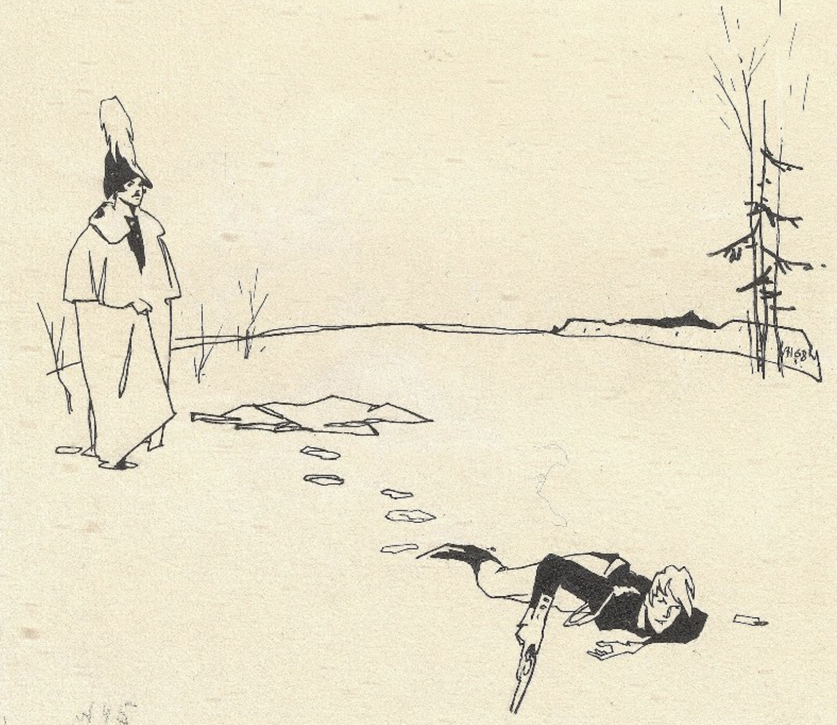 А.В. Николаев «Дуэль Долохова» 1968 г. Государственный музей-заповедник Л.Н. Толстого