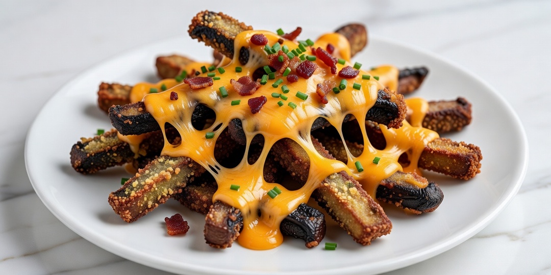 Грибной фри из портобелло с беконом и сыром — 4,8 г углеводов