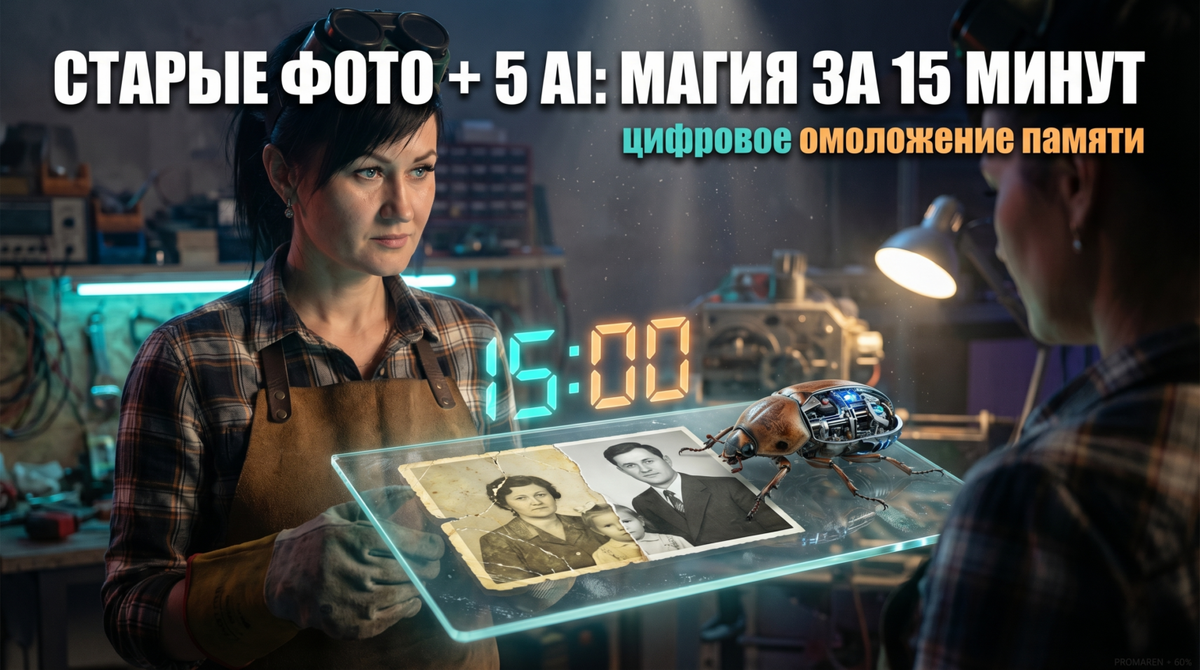    Старые снимки можно восстановить за 15 минут — без ретуши вручную | Марина Погодина, PROMAREN Марина Погодина