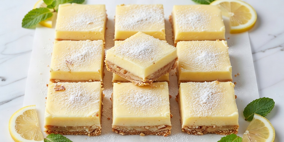 Лимонные батончики без сахара — 5 ингредиентов, 4,4 г углеводов