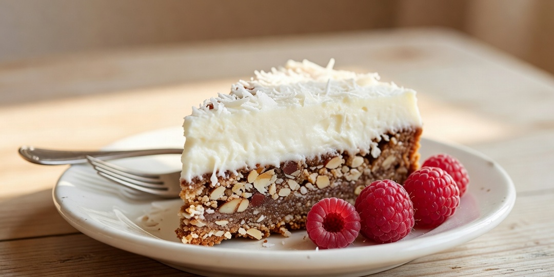 Кето-торт с миндалём без выпечки — 5,6 г углеводов, 10 минут работы