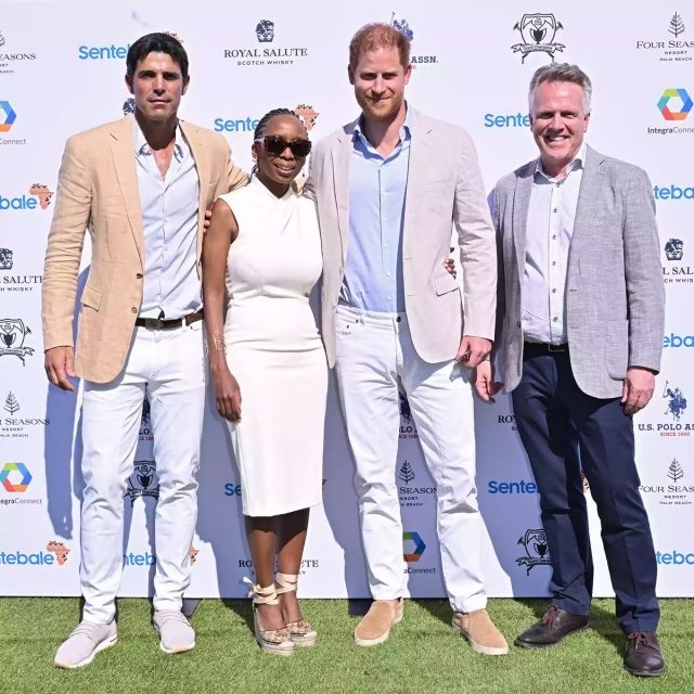    Начо Фигерас, Софи Чандаука, принц Гарри, Ричард Миллер. Фото: ason Koerner / Getty Images