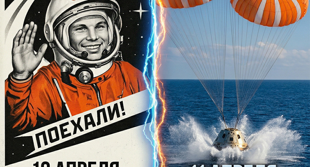 Американцы вернулись с Луны аккурат к нашему 12 апреля. Совпадение? Не думаю!»