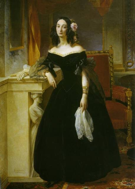 Софья Сергеевна Бибикова, которой Иван Бекетов оставил в наследство дачу. Картина 1839 года. Из "Московского журнала" за 2012 год (№7).