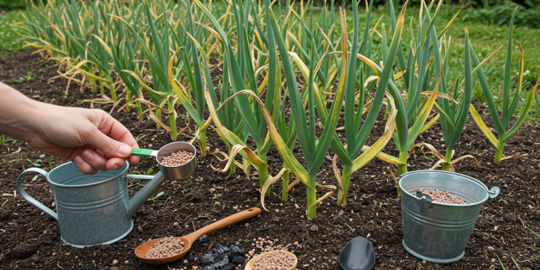 Мой чеснок никогда не желтеет и не сохнет! Каждую весну поливаю его «безотказной» подкормкой: головки крупные и плотные