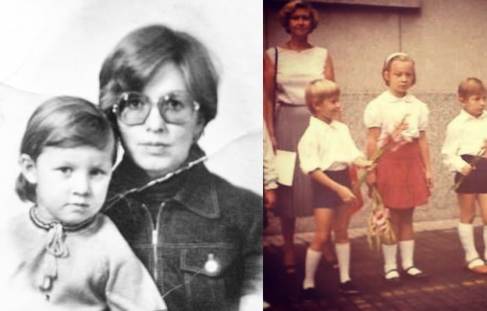Маша в юные годы с с мамой