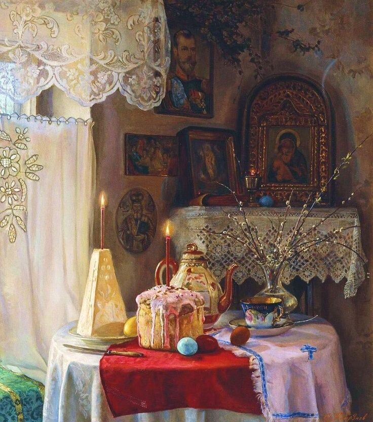 Н.П. Богданов-Бельский "Пасха"