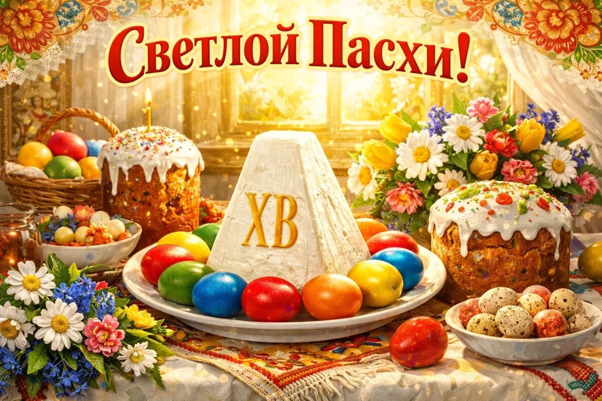    50+ открыток с Пасхой 2026.