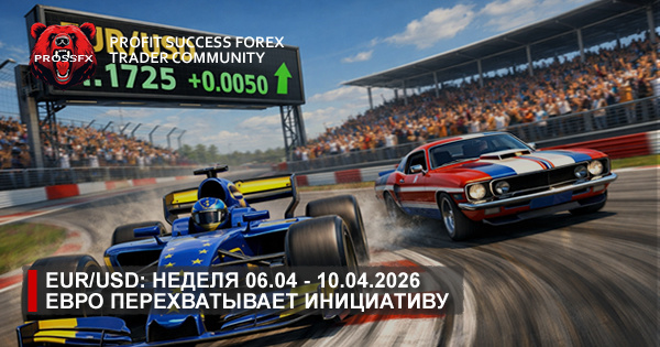 EURUSD неделя 06.04 - 10.04.2026: евро перехватывает инициативу