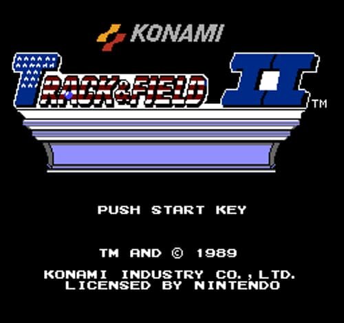 Заставка игры Track & Field II (скриншот)