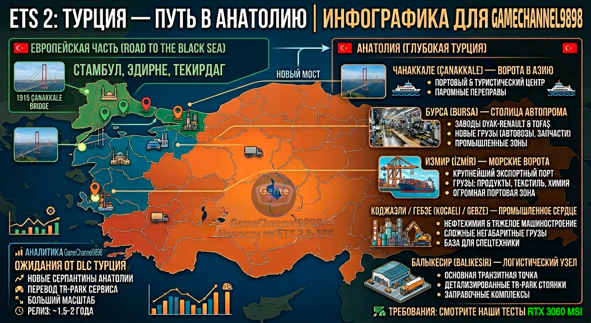 Сделали для вас наглядную карту-шпаргалку по будущему DLC Турция. Сохраняйте, чтобы не потеряться в Анатолии!