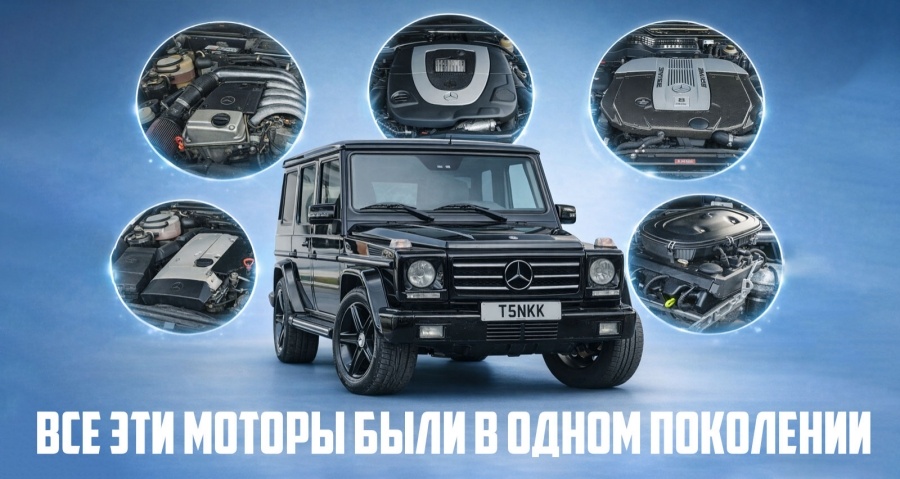 Можете ли вы назвать автомобиль, у которого в одном поколении было бы больше вариантов компоновки двигателя, чем у Mercedes-Benz G-класса?